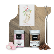 Fijne kerst en een gelukkig nieuw jaar - Chocolademelk met mini marshmallows en garde  // Mijksje