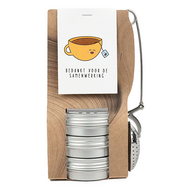 Theetas met 3 blikjes en thee-ei knijper - Bedankt voor de samenwerking - Hoofdfoto