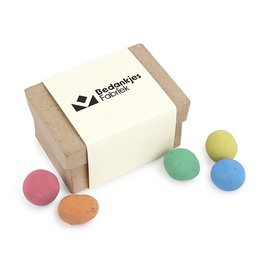 Zaadbommetjes in papier maché doosje - eigen ontwerp